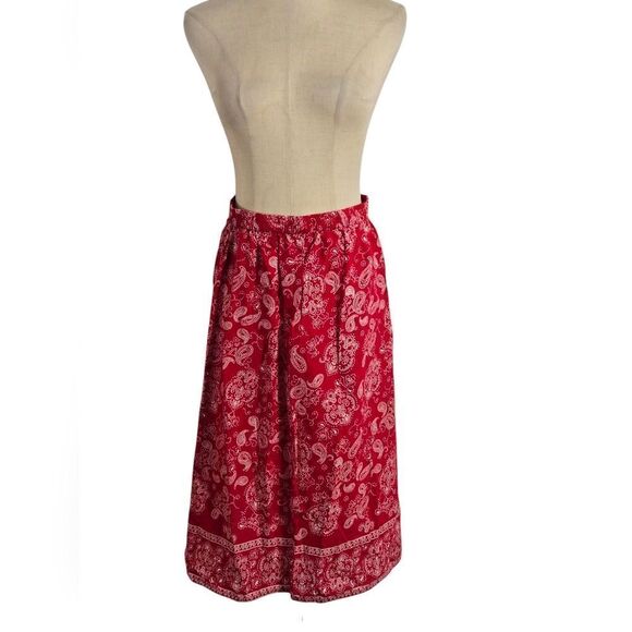 BFA Classics Vintage Red Bandana Print Skirt - Picture 1 of 7